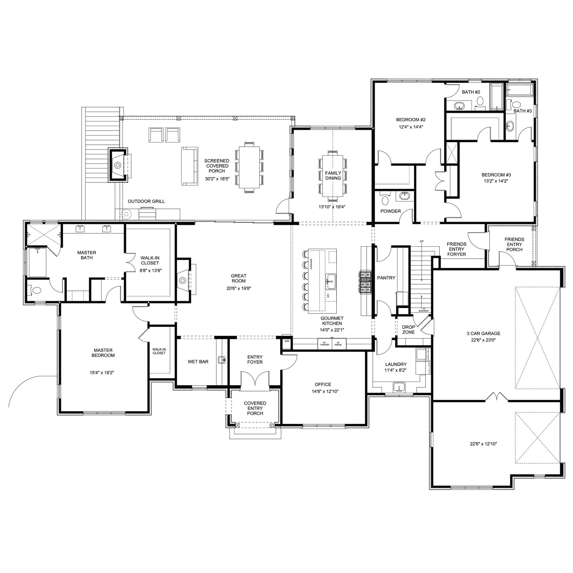 The Kristi main level floor plan